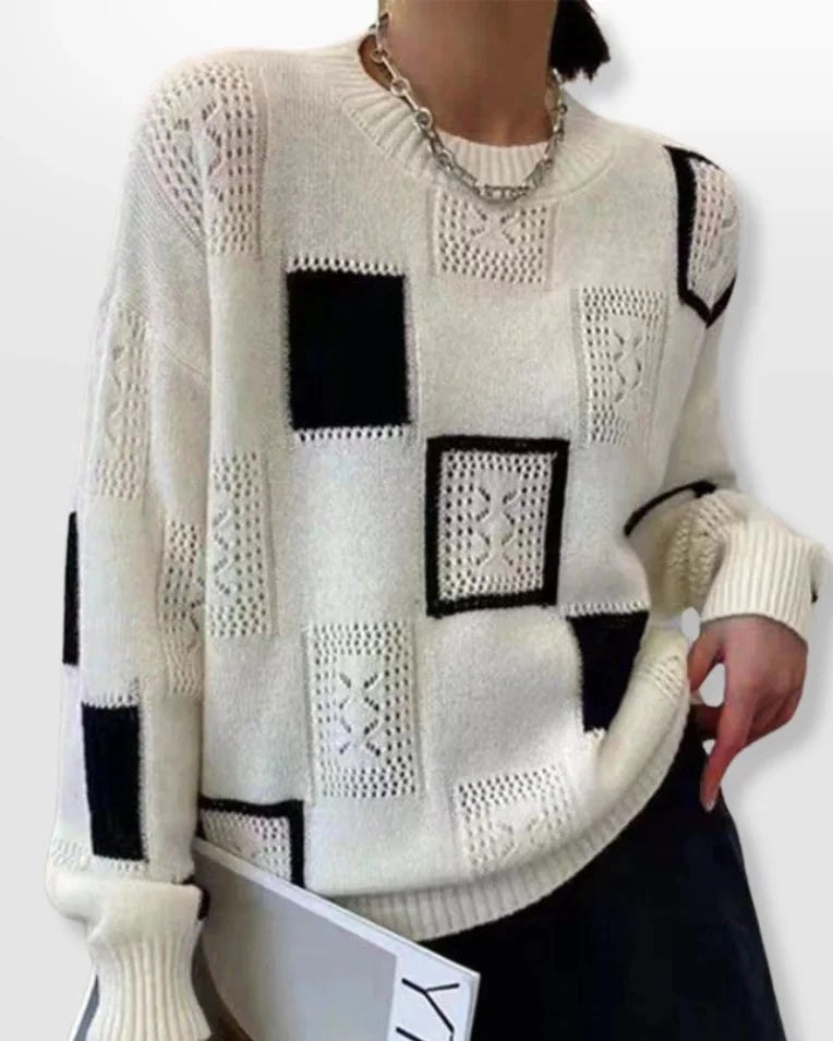 Non Duality | Block Design Cozy Sweater