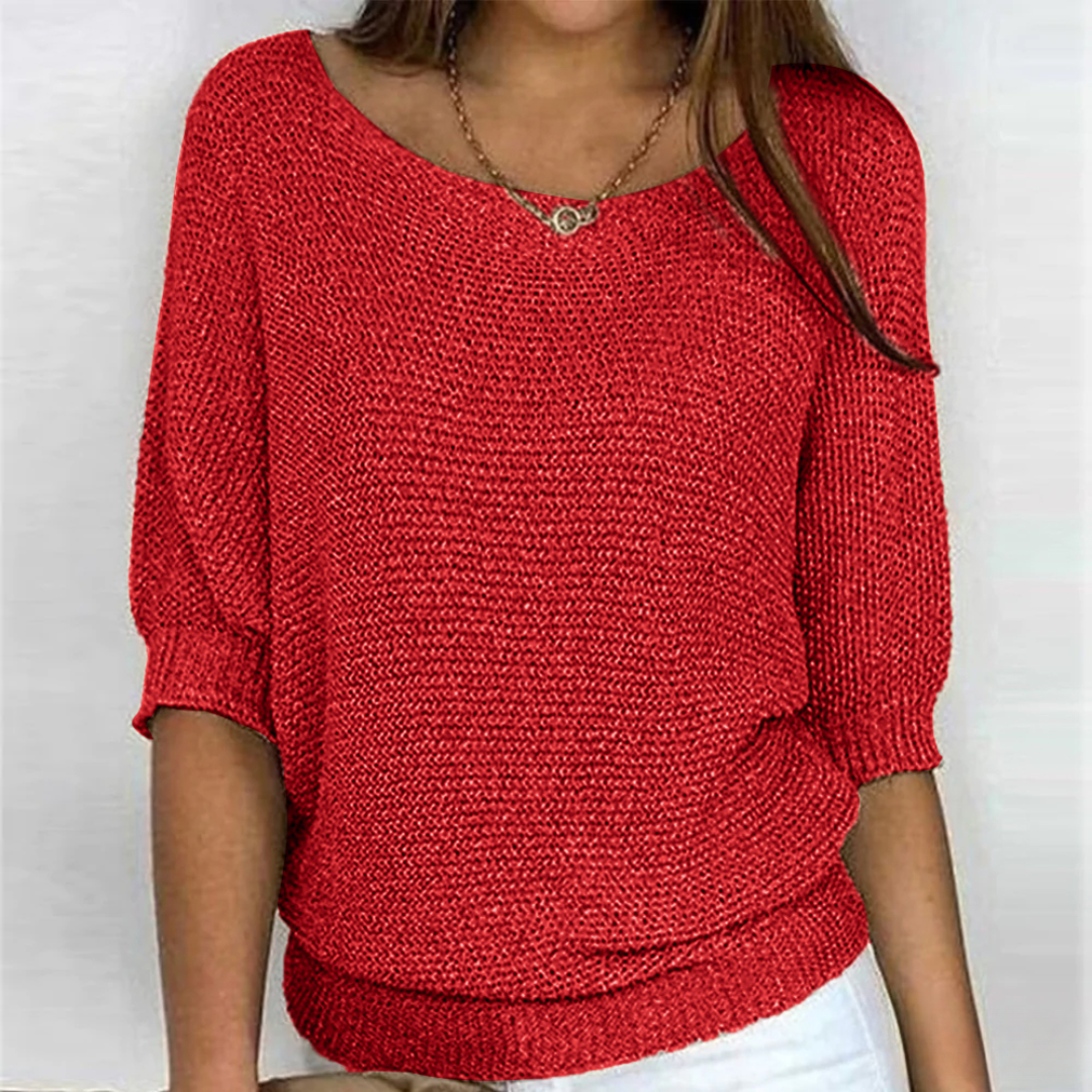 Isabella™ - Elegant crossover knit sweater