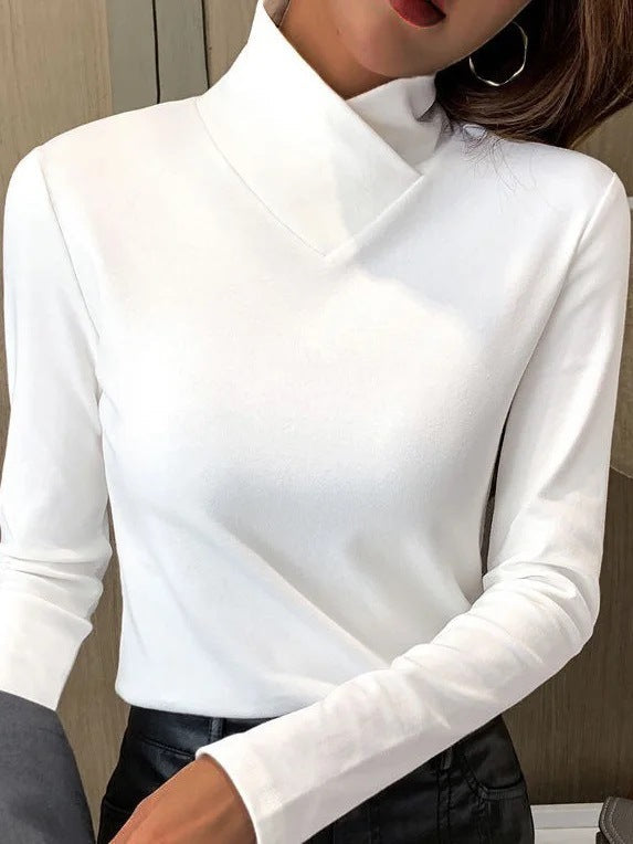 Stacie™ - Elegant turtleneck sweater with high collar