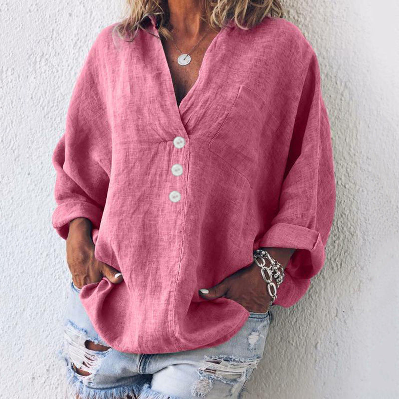 Kirsty™ - Stylish Cotton/Linen Pullover