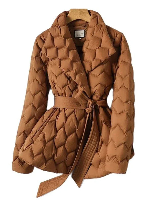 Elegance Belted Down Parka