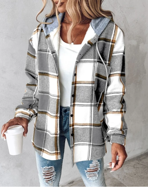 MARTINA - Comfy Flannel Hoodie