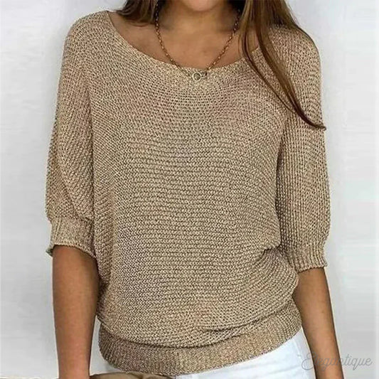 Isabella™ - Elegant crossover knit sweater